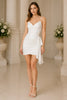 Aurelia Satin Wrap Mini Dress