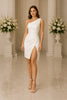 Avelisse One-Shoulder Ruched Mini Dress