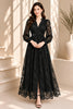 Black Lace Button Front Tie Waist Maxi Dress