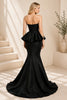 Black Peplum Mermaid Gown