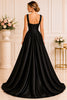 Black Satin Ball Gown