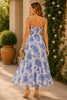 Bluebell Bloom Cutout Floral Midi Dress