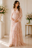 Blush Lace Romance Maternity Gown