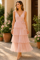 Blush Romance Tiered Ruffle Maxi Dress