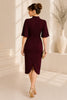 Burgundy Grace Midi Dress