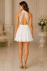 Celestielle Lace Halter Skater Mini Dress