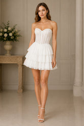 Celestine Corset Tiered Mini Dress