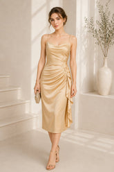 Champagne Grace Midi Dress