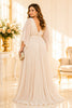 Champagne Pleated Plus Size Gown