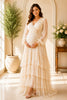 Champagne Romance Tiered Maternity Gown