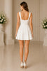 Elaria Square-Neck Skater Mini Dress