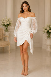 Elarisse Long Sleeve Wrap Mini Dress