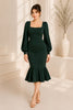 Emerald Grace Midi Dress