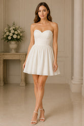 Evelisse Sweetheart Flare Mini Dress