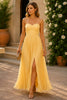 Golden Soleil Pleated Strapless Maxi Dress