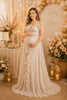 Ivory Floral Ruffle Maternity Maxi Dress