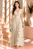 Ivory Ruffle Wrap Maxi Dress