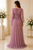 Mauve Pleated Maternity Gown