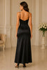 Midnight Desire Satin Slip Gown