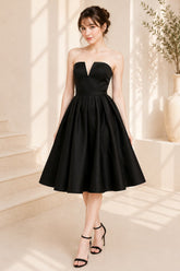 Midnight Grace Fit & Flare Elegance Midi Dress