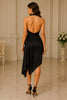 Midnight Muse Halter Wrap Dress