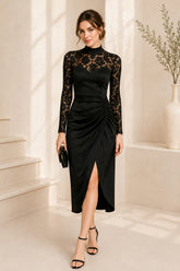 Midnight Romance Lace Midi Dress