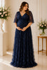 Midnight Stardust Plus Size Maternity Gown