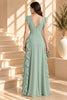 Mint Ruffle Wrap Maxi Dress