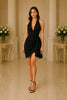 Nior Halter Wrap Graduation Dress