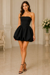 Noir Belle Bubble Mini Dress