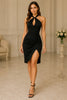 Noir Eclipse Halter Cutout Dress