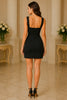 Noir Essence Square Neck Mini Dress