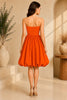 Orange Bubble Hem Mini Dress