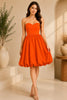 Orange Bubble Hem Mini Dress