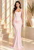 Pink Corset Ruched Mermaid Evening Gown
