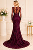 Plum Lace Mermaid Gown