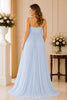 Powder Blue Pleated Cami Maternity Maxi Dress