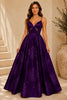 Purple Floral Ball Gown