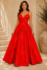 Red Floral Ball Gown