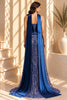 Royal Blue Embellished Corset Lace Maxi Dress