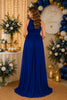 Royal Blue Halter Neck Maternity Maxi Dress