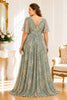 Sage Green Floral Chiffon Plus Size Maxi Dress