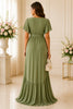 Sage Green Wrap Maternity Dress