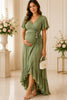 Sage Green Wrap Maternity Dress