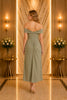 Sage Off Shoulder Midi Dress