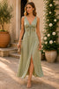 Sage Serenity Tie Front Maxi Dress
