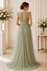 Sage Whisper Pleated Maternity Gown