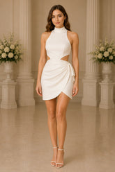 Selene Cutout Halter Mini Dress