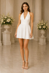 Seralyn Halter Skater Mini Dress