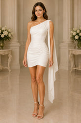 Seraphina Drape One-Shoulder Mini Dress